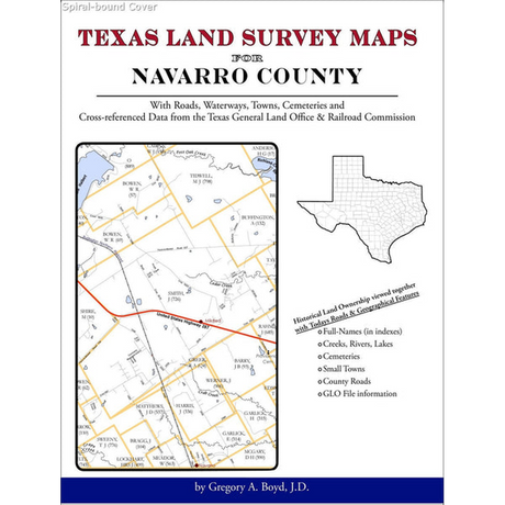 Texas Land Survey Maps for Navarro County (Spiral book cover)