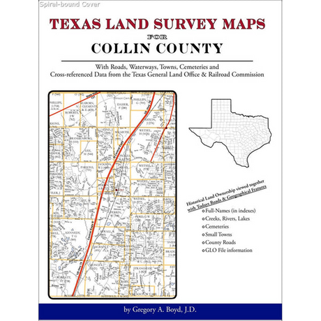 Texas Land Survey Maps for Collin County (Spiral book cover)