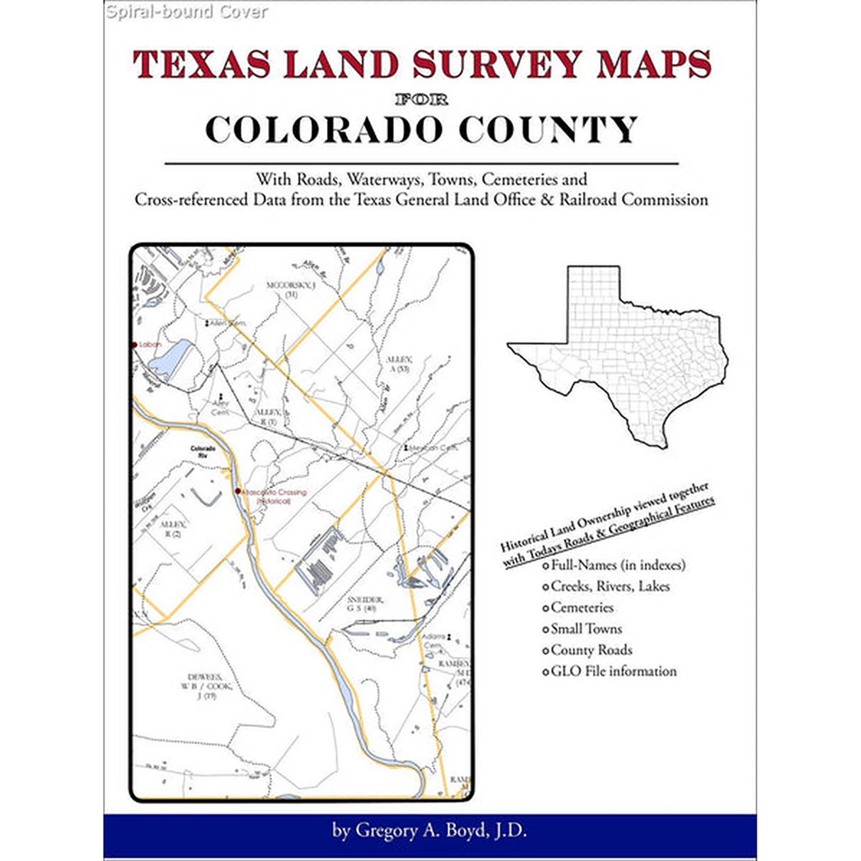 Texas Land Survey Maps for Colorado County (Spiral book cover)