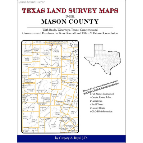 Texas Land Survey Maps for Mason County (Spiral book cover)