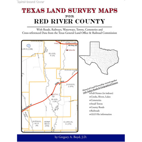Texas Land Survey Maps for Red River County (Spiral book cover)
