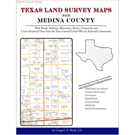 Texas Land Survey Maps for Medina County (Spiral book cover)