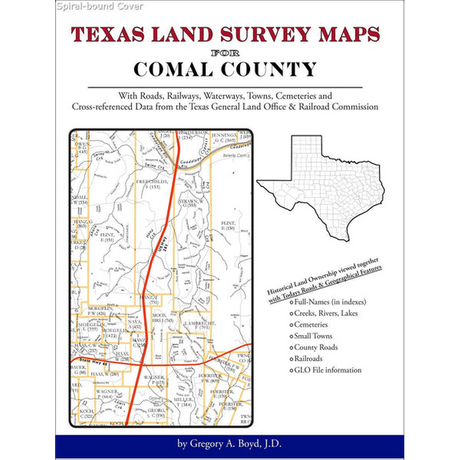 Texas Land Survey Maps for Comal County (Spiral book cover)