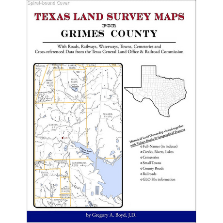 Texas Land Survey Maps for Grimes County (Spiral book cover)