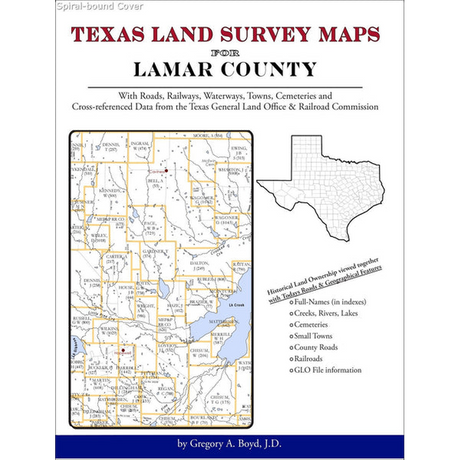 Texas Land Survey Maps for Lamar County (Spiral book cover)