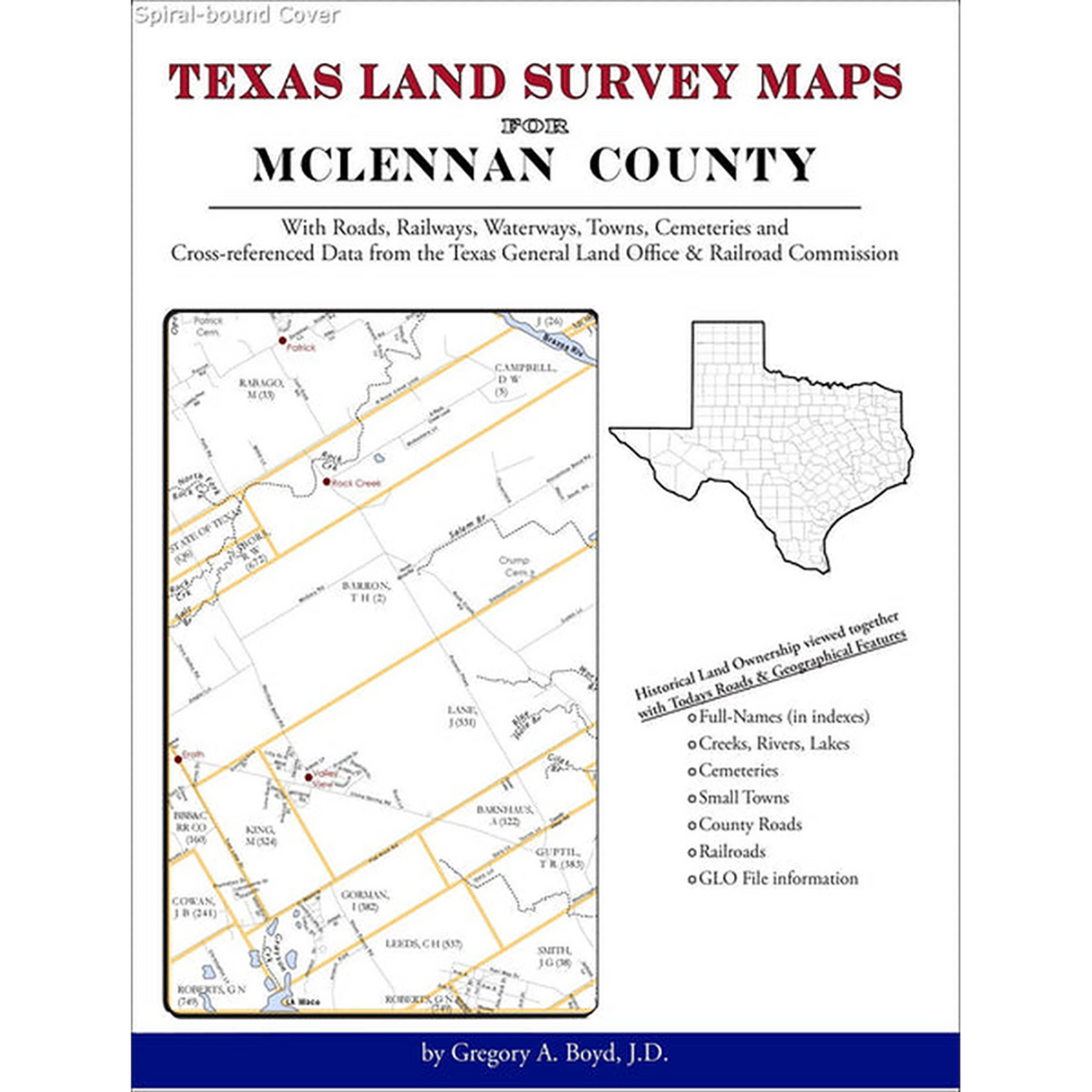 Texas Land Survey Maps for McLennan County (Spiral book cover)