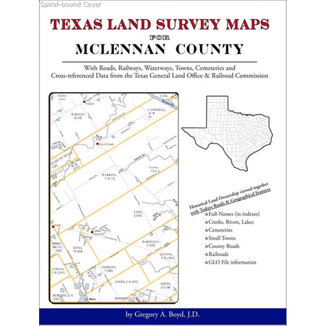 Texas Land Survey Maps for McLennan County (Spiral book cover)