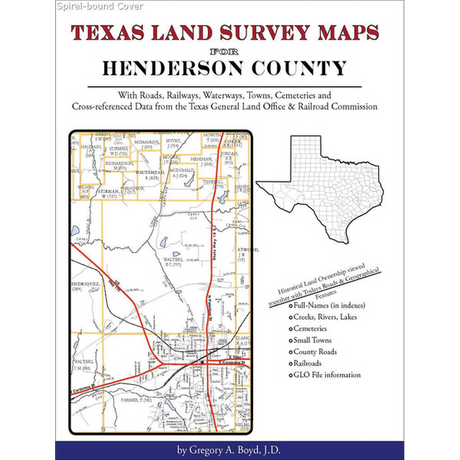 Texas Land Survey Maps for Henderson County (Spiral book cover)