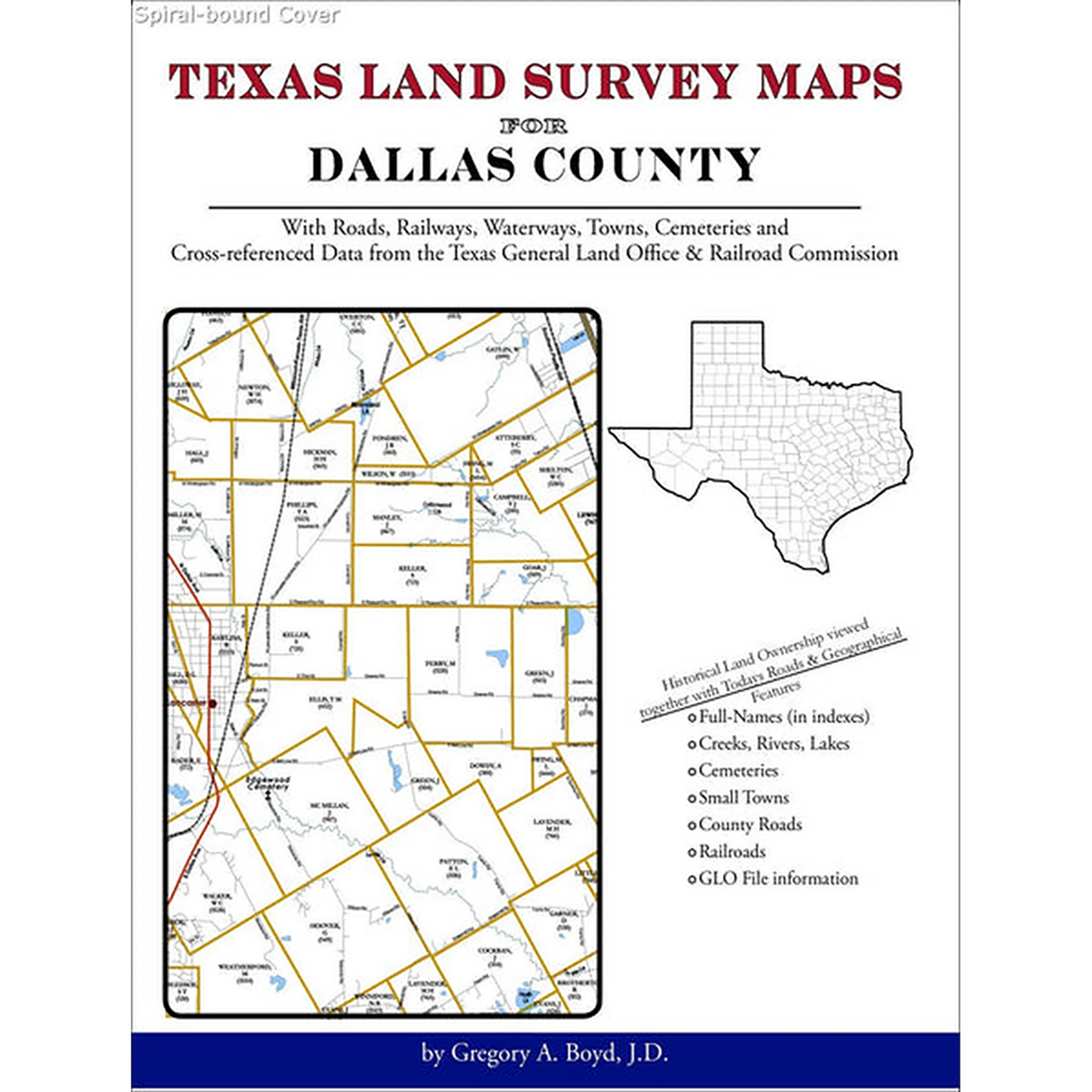 Texas Land Survey Maps for Dallas County (Spiral book cover)