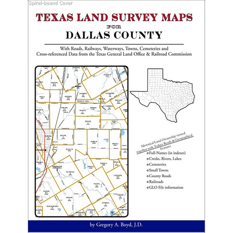Texas Land Survey Maps for Dallas County (Spiral book cover)