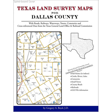 Texas Land Survey Maps for Dallas County (Spiral book cover)