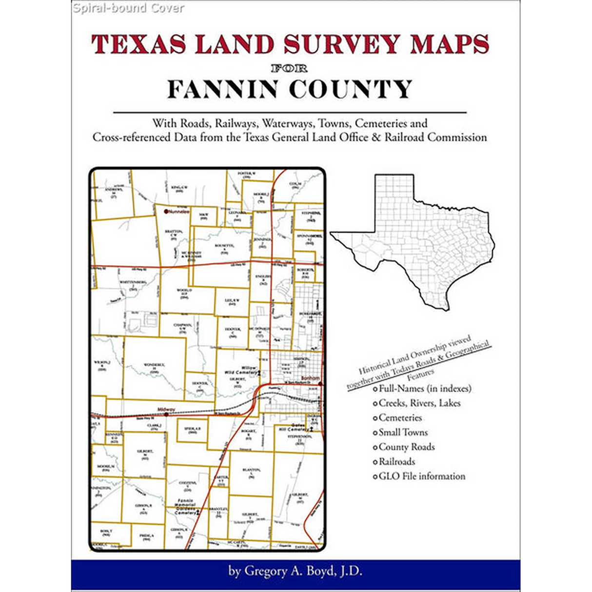 Texas Land Survey Maps for Fannin County (Spiral book cover)