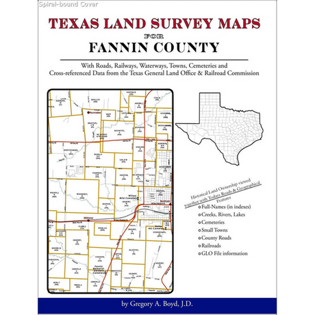 Texas Land Survey Maps for Fannin County (Spiral book cover)