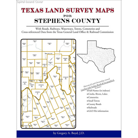 Texas Land Survey Maps for Stephens County (Spiral book cover)