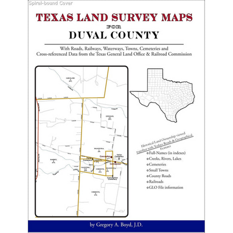 Texas Land Survey Maps for Duval County (Spiral book cover)