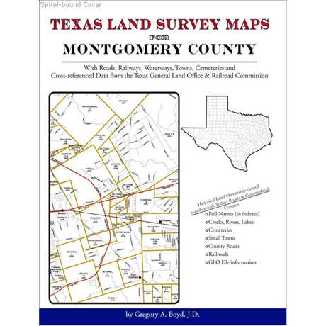 Texas Land Survey Maps for Montgomery County (Spiral book cover)