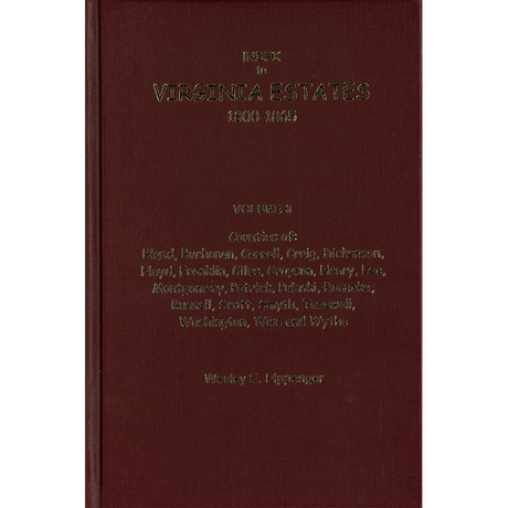 Index to Virginia Estates: 1800-1865, Volume 03