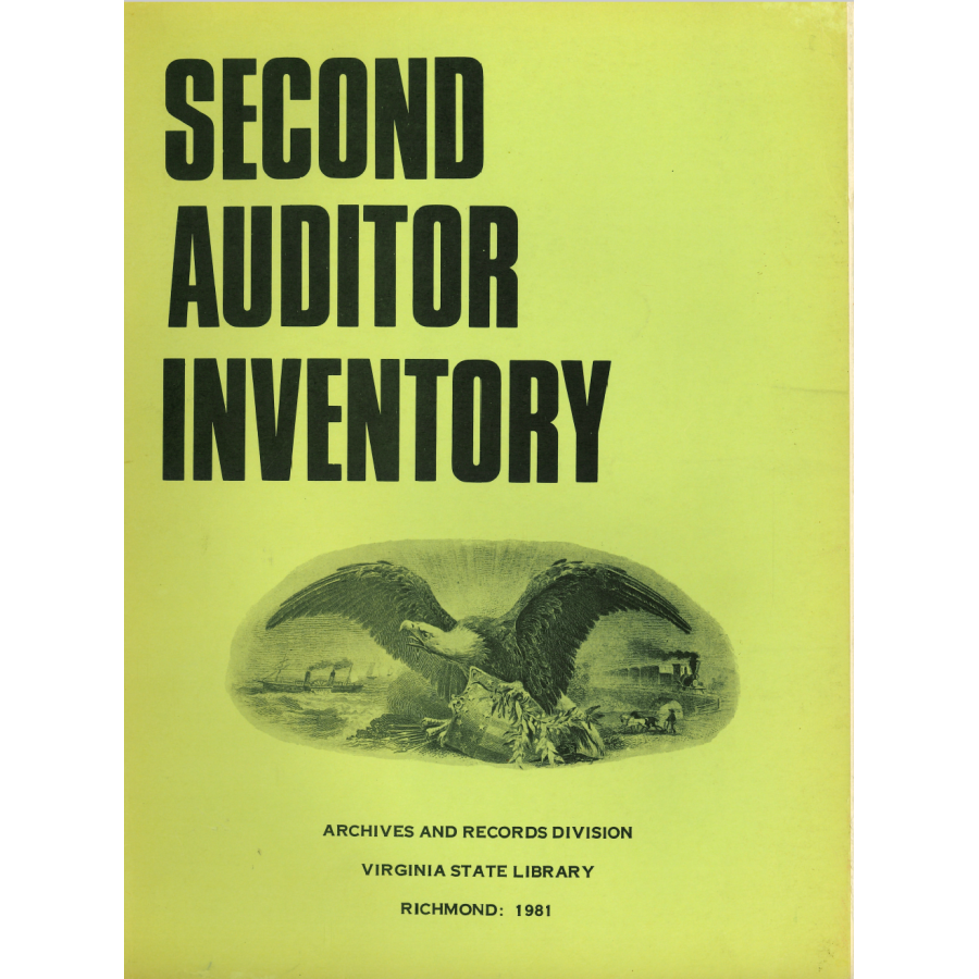 Office of the Second Auditor [of Virginia] Inventory