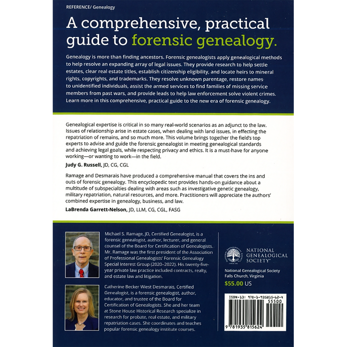 Forensic Genealogy: Theory and Practice back cover