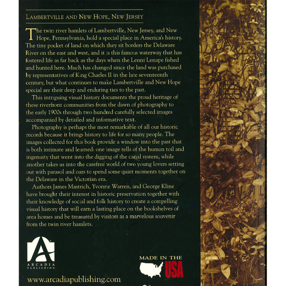 Lambertville and New Hope back cover