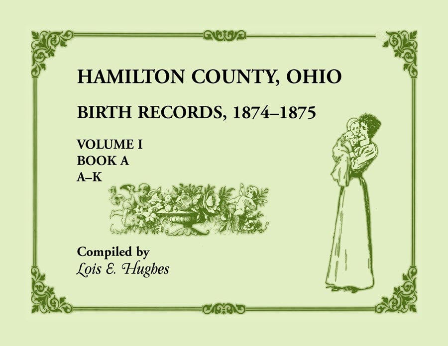 Hamilton County, Ohio Birth Records 1874-1875, Volume 1 front