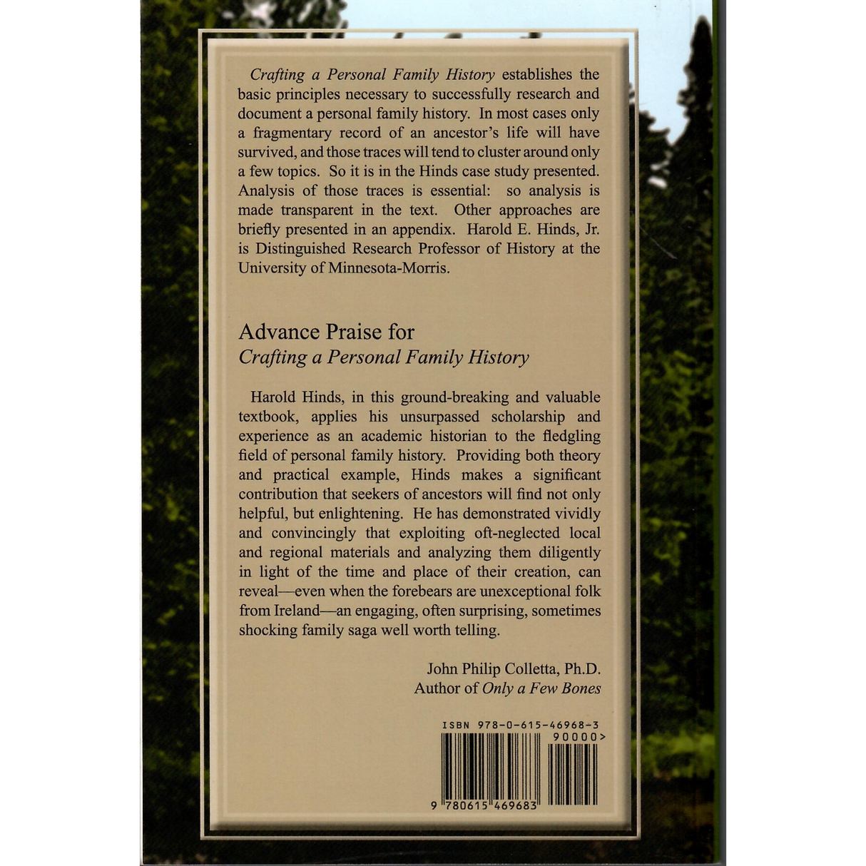 Crafting a Personal Family History: A Guide, plus a Case Study of the Hinds Family in New York's Adirondack Mountains back cover