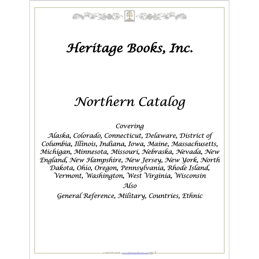 Heritage Books Catalog covering the Northern United States