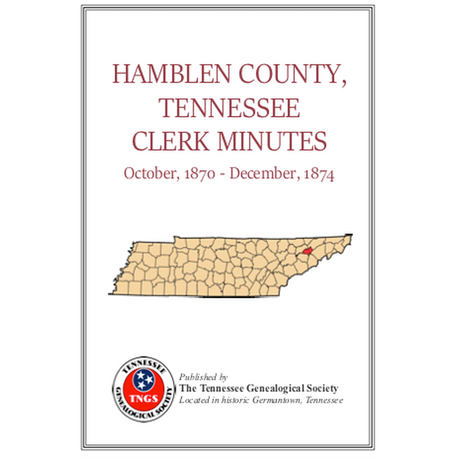 Hamblen County, Tennessee Clerk Minutes, 1870-1874