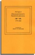 Marriages of Orange County, North Carolina 1779-1868