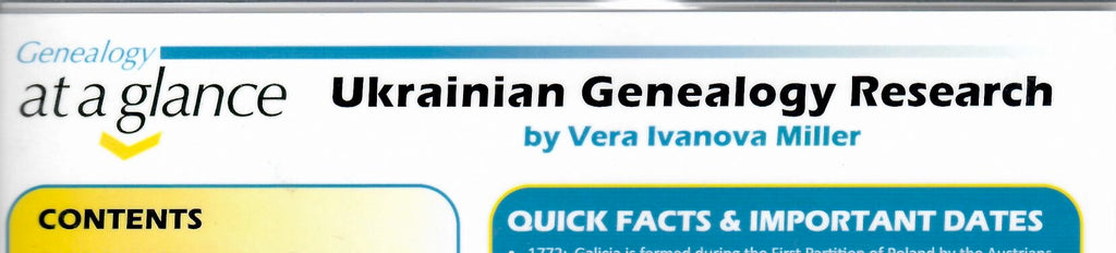 Genealogy at a Glance: Ukrainian Genealogy Research