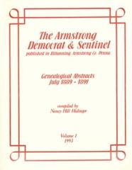 Armstrong Democrat and Sentinel Genealogical Abstracts, Volume 1, July 1889-1891