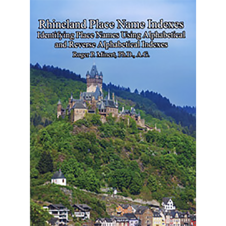 Rhineland Place Name Indexes: Identifying Place Names Using Alphabetical and Reverse Alphabetical Indexes